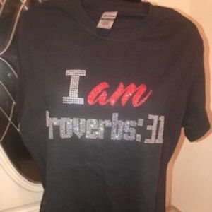 I AM PROVERBS:31 Black T-shirt Sz Select Below